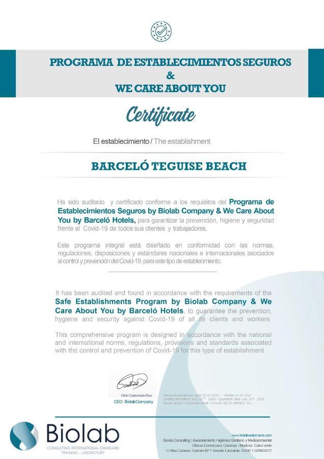 Barcelo Teguise Beach - Adults Only Costa Teguise Εξωτερικό φωτογραφία